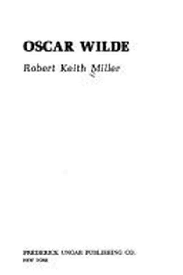 Capa de Oscar Wilde