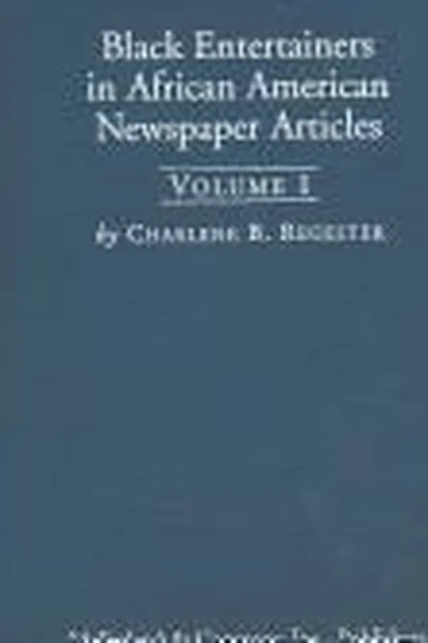 Capa de Black entertainers in African American newspaper articles