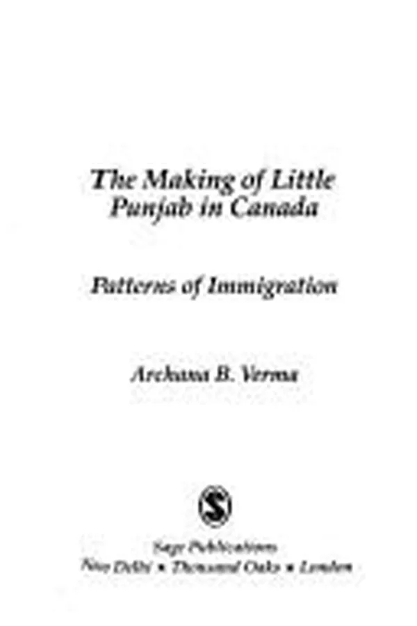 Capa de The making of Little Punjab in Canada