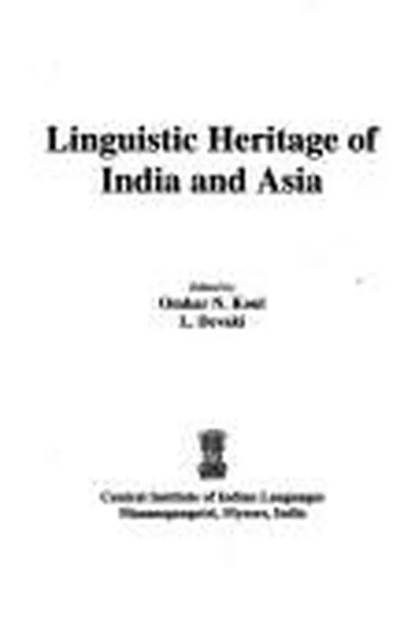 Capa de Linguistic heritage of India and Asia