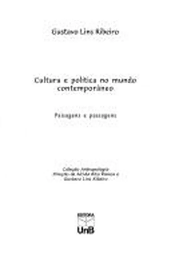 Capa de Cultura e política no mundo contemporâneo