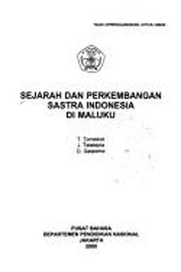 Capa de Sejarah dan perkembangan sastra Indonesia di Maluku