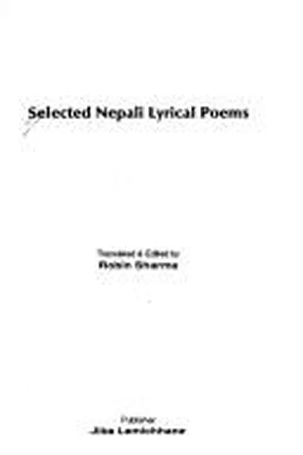 Capa de Selected Nepali lyrical poems