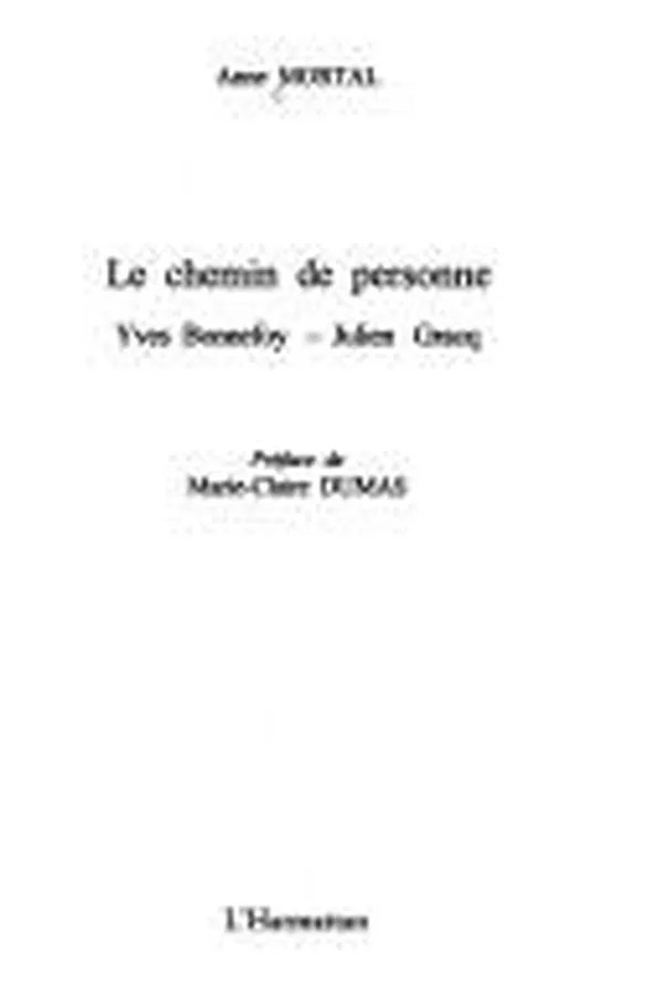 Capa de Le chemin de personne