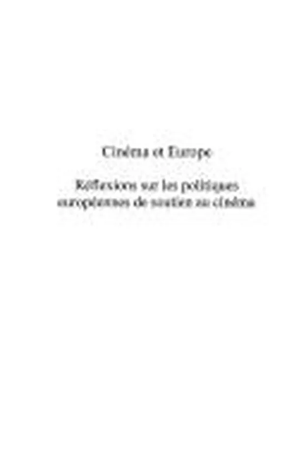 Capa de Cinéma et Europe