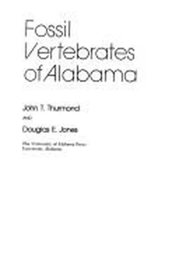 Capa de Fossil vertebrates of Alabama