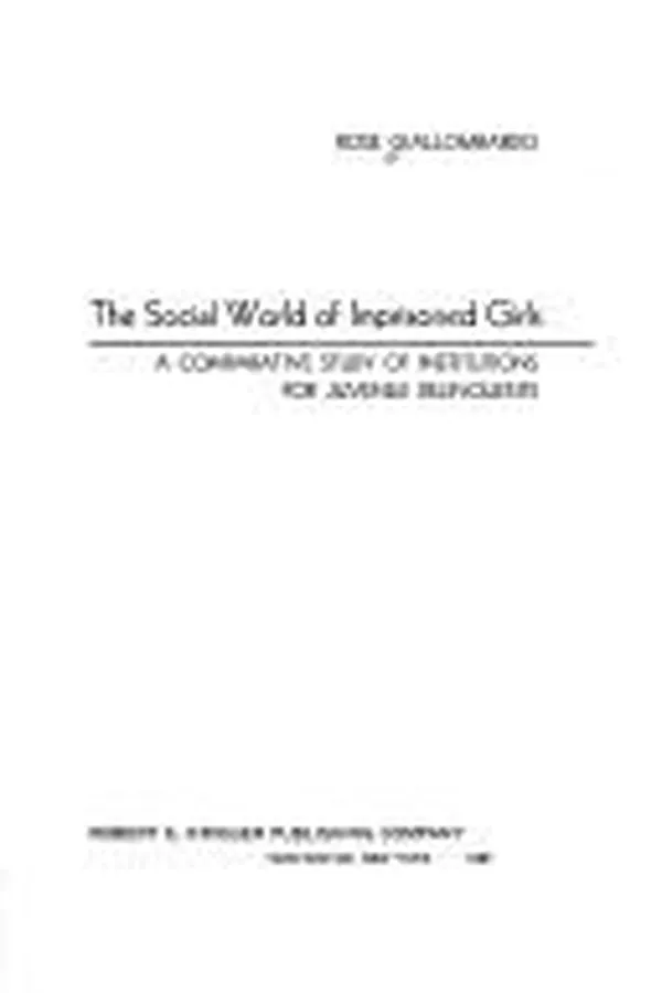 Capa de The social world of imprisoned girls