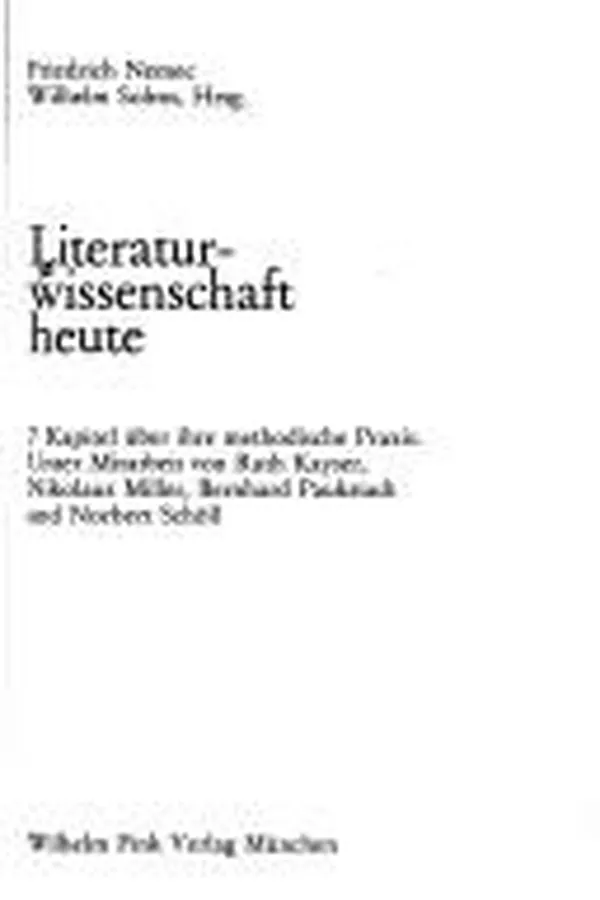 Capa de Literaturwissenschaft heute