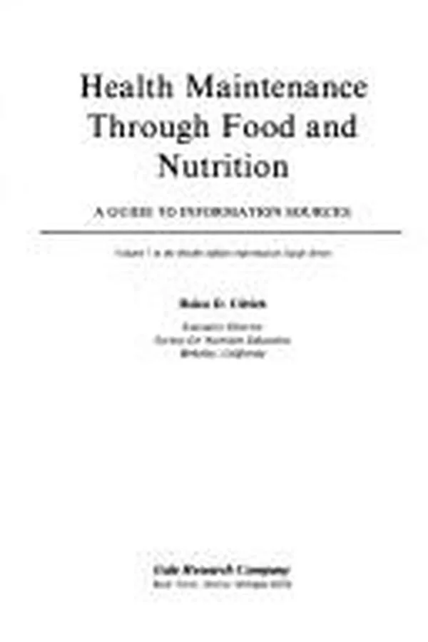 Capa de Health maintenance through food and nutrition