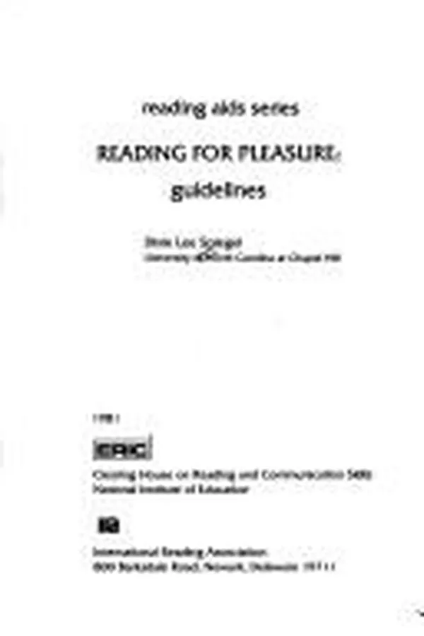 Capa de Reading for pleasure