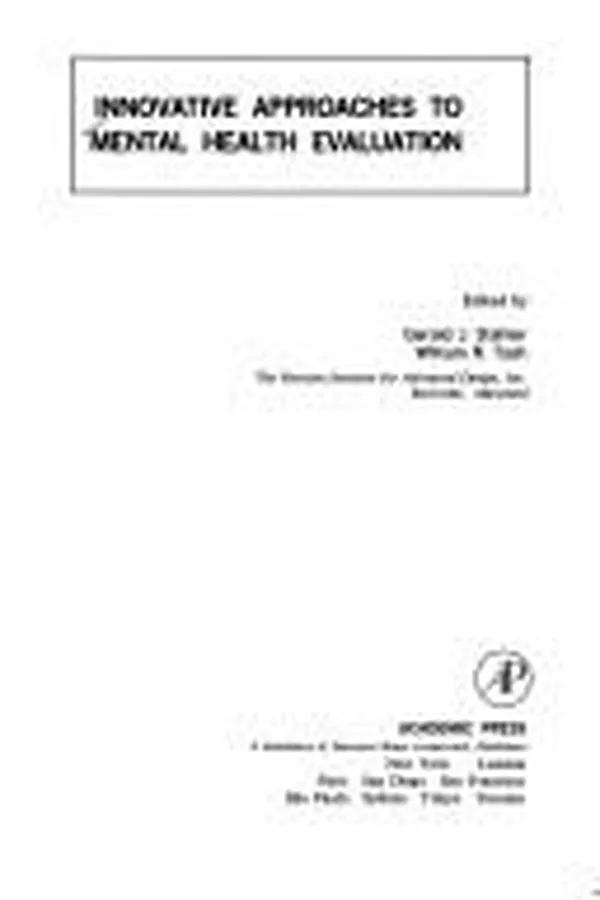 Capa de Innovative approaches to mental health evaluation