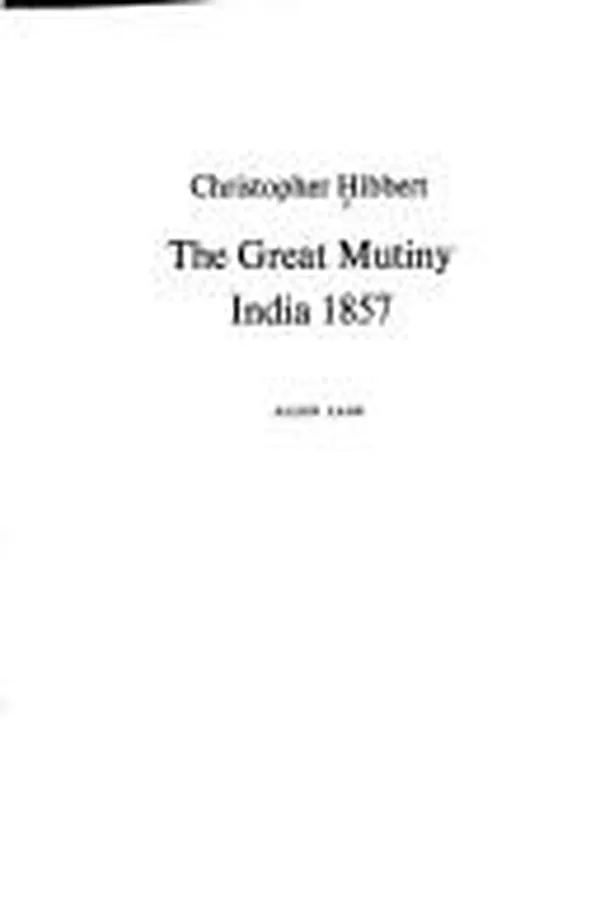 Capa de The great mutiny, India 1857