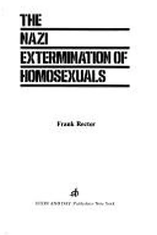Capa de The Nazi Extermination of Homosexuals