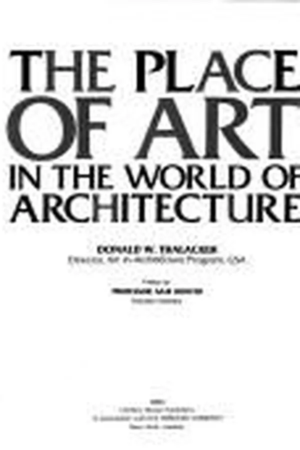 Capa de The place of art in the world of architecture