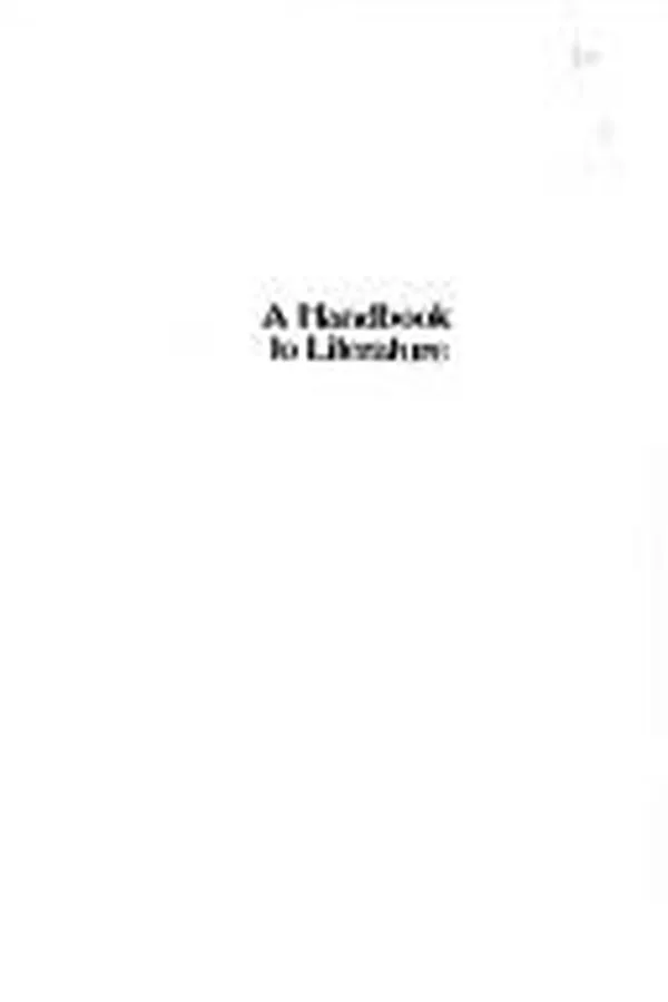 Capa de A handbook to literature