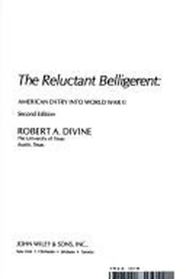 Capa de The reluctant belligerent