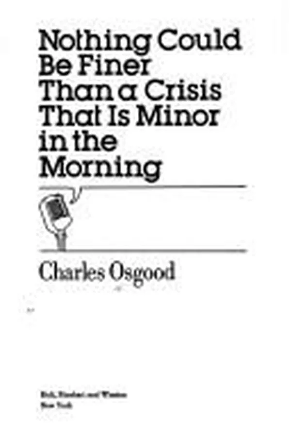 Capa de Nothing could be finer than a crisis that is minor in the morning
