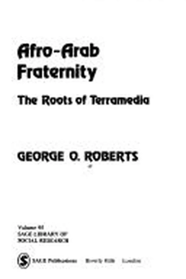 Capa de Afro-Arab fraternity