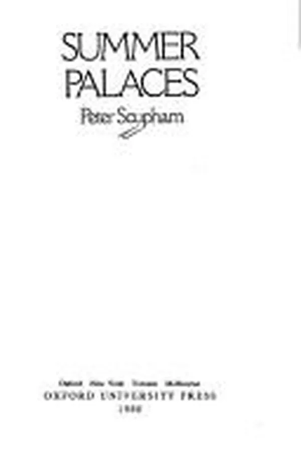 Cover of Summer palaces