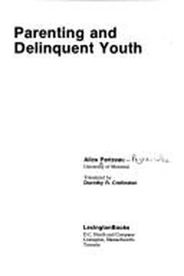 Capa de Parenting and delinquent youth