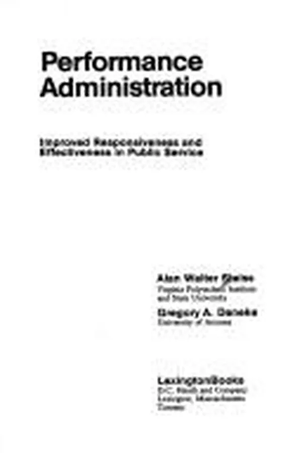 Cover of Performance administration