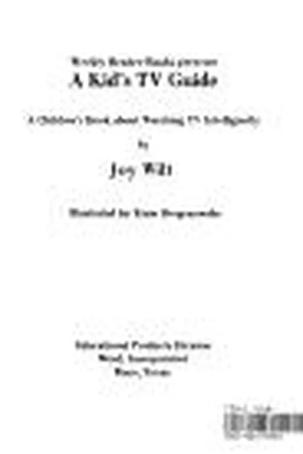 Capa de Every Kid's Guide to Watching TV Intelligently (Living Skills)