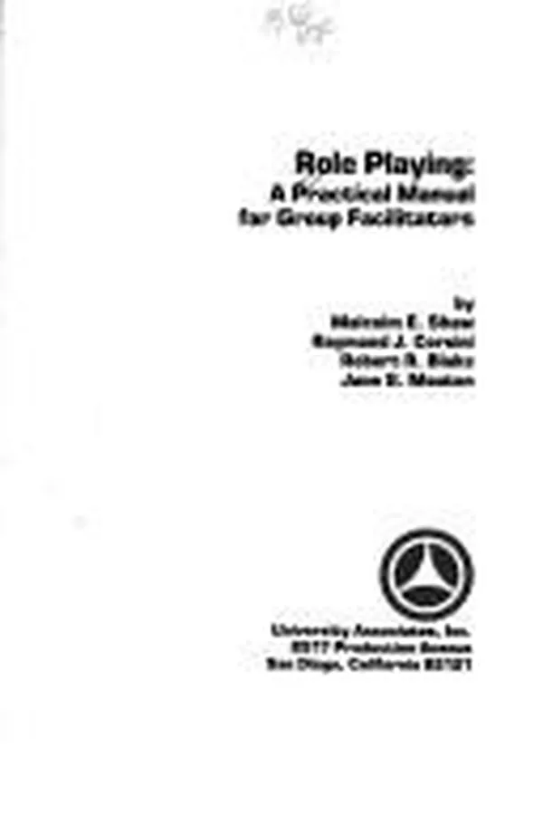 Capa de Role playing, a practical manual for group facilitators
