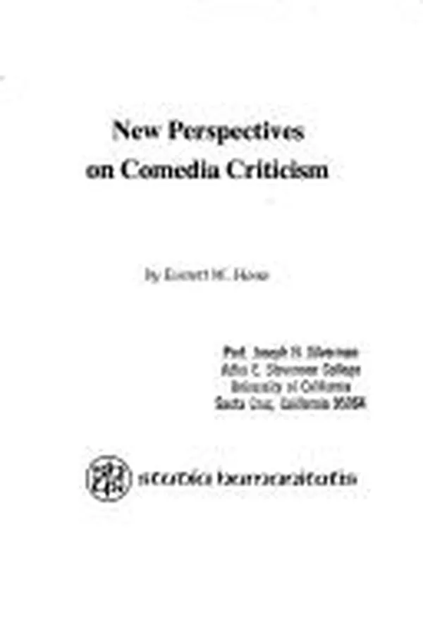 Capa de New perspectives on comedia criticism
