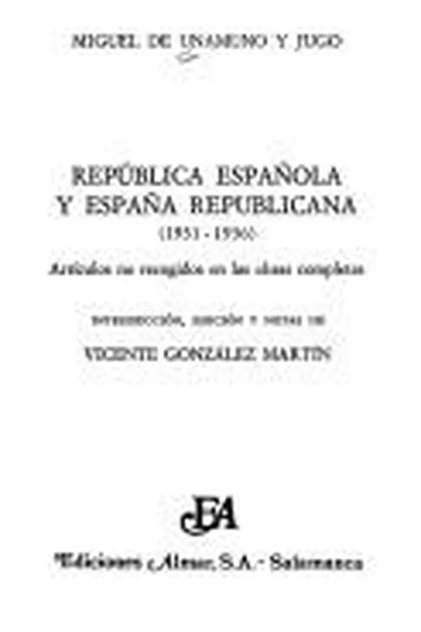 Capa de República española y España republicana (1931 - 1936)