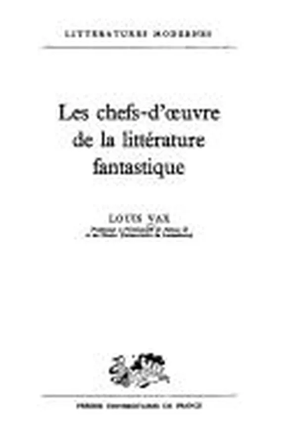 Capa de Les chefs-d'oeuvre de la littérature fantastique