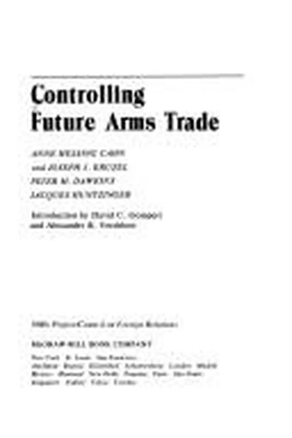 Cover of Controlling future arms trade
