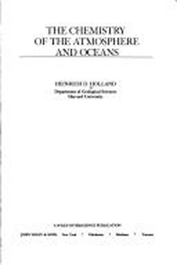 Capa de The chemistry of the atmosphere and oceans