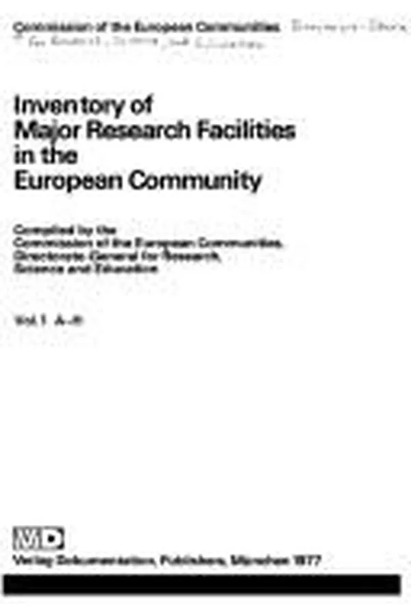Capa de Inventory of major research facilities in the European Community