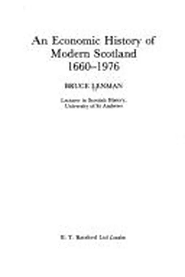 Capa de An economic history of modern Scotland, 1660-1976