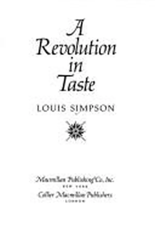 Capa de A revolution in taste