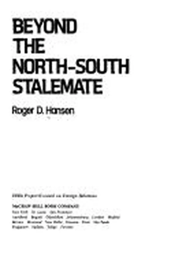 Capa de Beyond the North-South stalemate