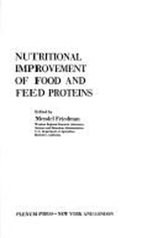 Capa de Nutritional improvement of food and feed proteins