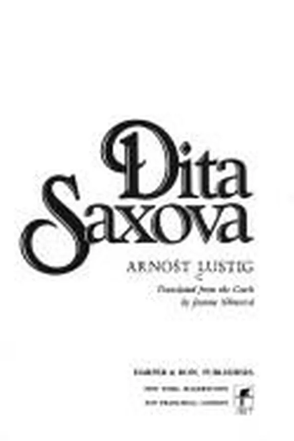 Capa de Dita Saxová