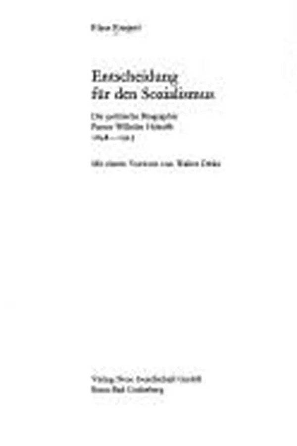 Capa de Entscheidung für den Sozialismus