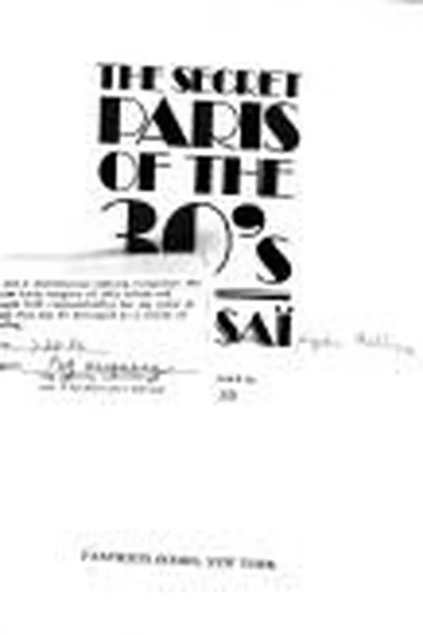 Capa de Paris secret des années 30