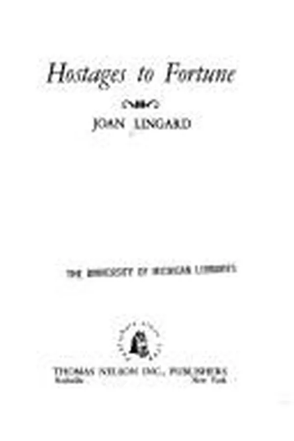 Capa de Hostages to fortune