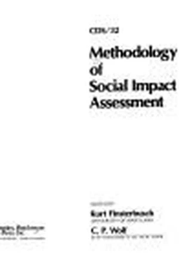 Capa de Methodology of social impact assessment
