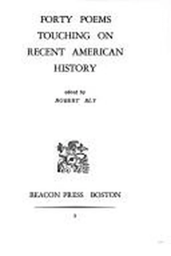 Capa de Forty poems touching on recent American history