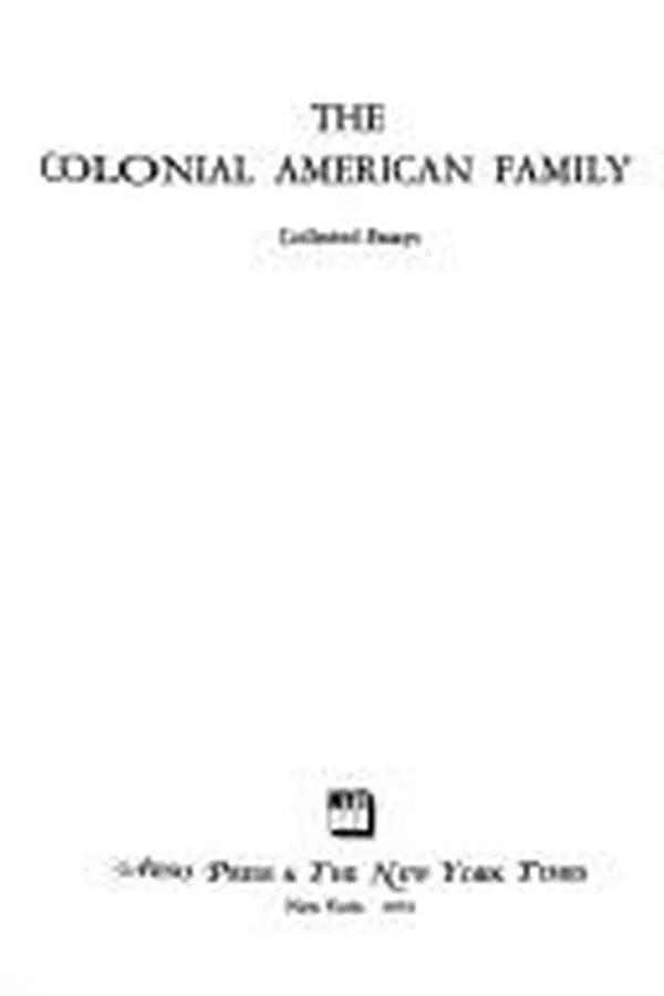 Capa de The Colonial American family