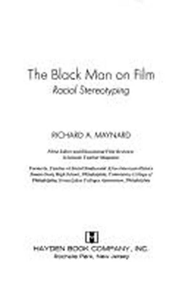 Capa de The Black man on film: racial stereotyping