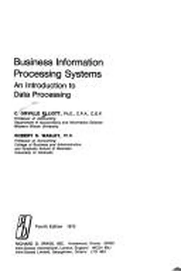 Cover of Business information processing systems