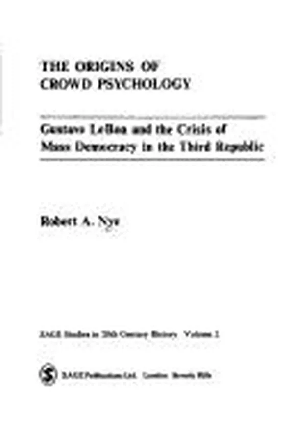 Capa de The origins of crowd psychology