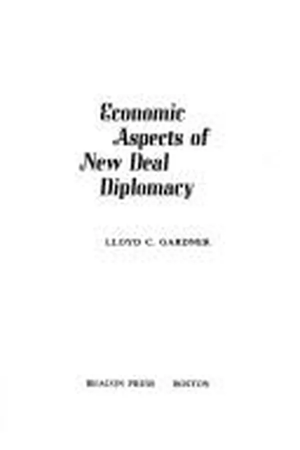 Capa de Economic aspects of New Deal diplomacy