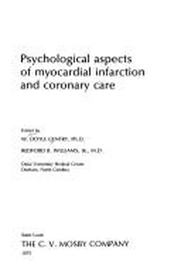 Capa de Psychological aspects of myocardial infarction and coronary care