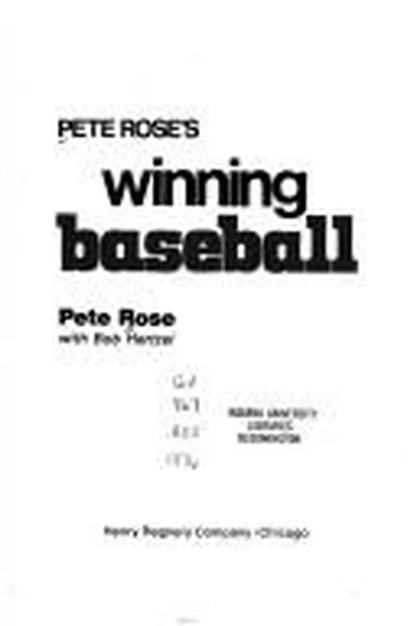 Capa de Pete Rose's winning baseball